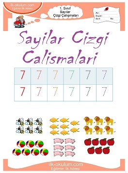 Çocuklar İçin Çizgi Çalışma Sayfaları 